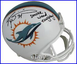 Dolphins Ricky Williams Smoke Weed Everyday Signed Full Size Rep Helmet JSA