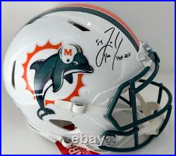 Dolphins ZACH THOMAS Signed Full Size Authentic Speed Helmet AUTO withHOF 2023 BAS