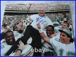 Don Shula Autograph / Signed 11 x 14 photo Miami Dolphins 347 Wins