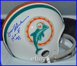 Don Shula Autographed Riddell 1972 Two Bar Mini Helmet Miami Dolphins Hof 97 Jsa