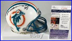 Don Shula Signed Miami Dolphins Throwback Mini Helmet Hof 97 NFL Auto +jsa Coa