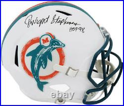 Dwight Stephenson Signed Dolphins T/B Riddell F/S Speed Rep Helmet withHOF -SS COA