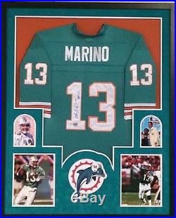 Framed Dan Marino Autographed Signed Inscribe Miami Dolphins Jersey Fanatics Coa