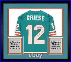 Frmd Bob Griese Miami Dolphins Signed Blue M&N Replica Jersey & HOF 90 Insc