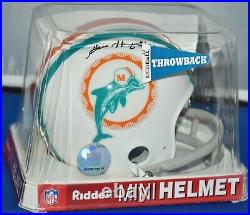 Garo Yepremian Signed 1972 2 Bar Tb Mini Helmet Miami Dolphins Sb Champs 7&8 Jsa
