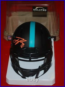 JAELAN PHILLIPS Miami Dolphins signed Lunar Eclipse Mini Helmet Beckett WT37059
