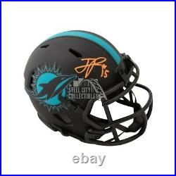 Jaelan Phillips Autographed Miami Dolphins Eclipse Mini Football Helmet BAS COA
