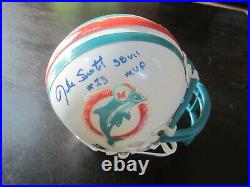 Jake Scott Autograph Signed Miami Dolphins Mini Helmet SBVII MVP JSA