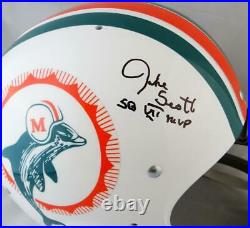 Jake Scott Autographed Miami Dolphins F/S 72 TK Helmet with SB MVP JSA W Auth