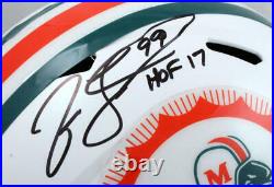 Jason Taylor Autographed F/S Miami Dolphins Tribute Speed Helmet With HOF-BAW Holo