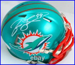 Jason Taylor Autographed Miami Dolphins Flash Speed Mini Helmet-JSA W White