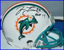 Jason Taylor Autographed Throwback Mini Helmet Miami Dolphins Hof 2017 Jsa