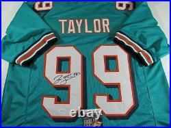 Jason Taylor Miami Dolphins Autograph Signed Custom Style Jersey JSA