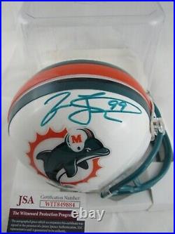 Jason Taylor Miami Dolphins Signed Autograph Mini Helmet JSA