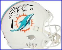 Jason Taylor Miami Dolphins Signed Riddell Speed Replica Helmet & HOF 17 Insc