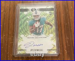 Jaylen Waddle 2021 Illusions Ink Blots Rookie Auto /15. Dolphins