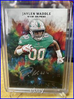 Jaylen Waddle 2021 Panini Origins Football NFL RC On Card Auto 16/35 SP