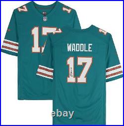 Jaylen Waddle Miami Dolphins Autographed Teal Throwback Nike Game Jersey