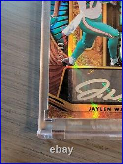 Jaylen Waddle RPA 2021 Panini Gold Standard /22 Triple Prime Patch Auto Dolphins