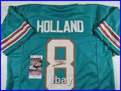 Jevon Holland Miami Dolphins Autograph Signed Custom Style Jersey JSA