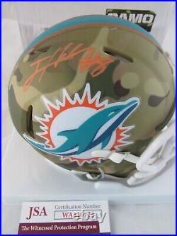 Jevon Holland Miami Dolphins Camo Mini Helmet Signed Autographed