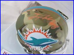 Jevon Holland Miami Dolphins Camo Mini Helmet Signed Autographed