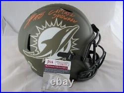 Jevon Holland Miami Dolphins Signed Autograph Full Size SALUTE TO SERVICE Helmet