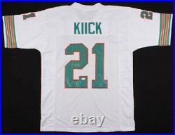 Jim Kiick Signed Miami Dolphins Jersey Inscribed 17-0(JSA) 2x Super Bowl Champ