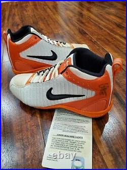 Jr Junior Seau Autograph Signed Miami Dolphins 2003 Game issued Football Cleats