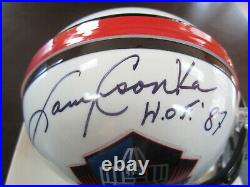 Larry Csonka Autograph Signed Hall of Fame Mini Helmet Miami Dolphins HOF 87 JSA