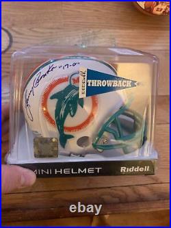 Larry Csonka Autographed/Signed Mini Helmet Miami Dolphins. GRIDIRON COA
