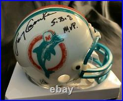 Larry Csonka Miami Dolphins Signed Autographed Mini Helmet HOF COA
