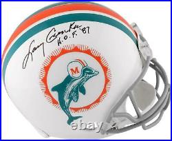 Larry Csonka Miami Dolphins Signed Riddell Throwback Helmet & HOF87 Insc