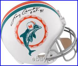 Larry Csonka Miami Dolphins Signed Riddell Throwback Replica Helmet & HOF87 Insc