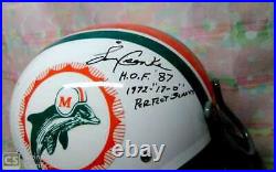 Larry Csonka Signed Custom 72 Dolphins Tk Helmet Hof 87 17-0 Jsa