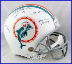 Larry Csonka Signed Dolphins F/S 72 TB Authentic Helmet with Multi Insc-JSA W Auth