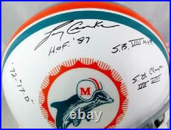 Larry Csonka Signed Dolphins F/S 72 TB Authentic Helmet with Multi Insc-JSA W Auth