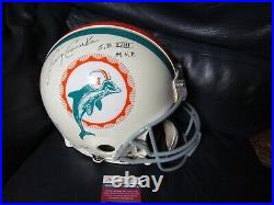 Larry Csonka Signed Full Size Riddell Helmet JSA Certified Miami Dolphins