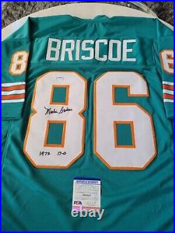 Marlin Briscoe Autographed/Signed Jersey PSA/DNA COA Miami Dolphins