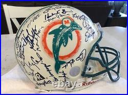 Miami Dolphins 1972 Don Shula & Team Autographed Helmet With 43 Signatures