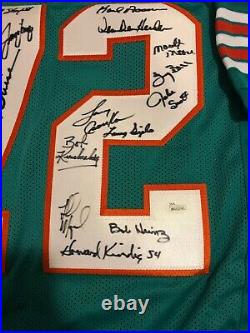 Miami Dolphins 1972 Perfect Season Autographed Jersey JSA Certified 22 Signature