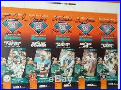 Miami Dolphins 1994 Uncut Signed Framed Ticket Sheet 10 Greatest Dolphins Marino
