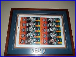 Miami Dolphins 1994 Uncut Signed Framed Ticket Sheet 10 Greatest Dolphins Marino