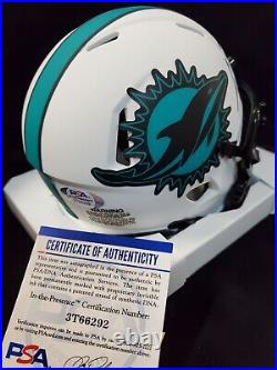 Miami Dolphins Christian Wilkins Autographed Signed Lunar Mini Helmet Psa Coa