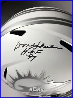 Miami Dolphins Don Shula Signed Full Size Helmet White Ice Speed Replica LOJO