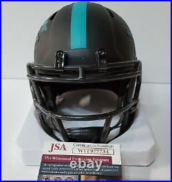 Miami Dolphins Jevon Holland Autographed Teal Signed Eclipse Mini Helmet Jsa Coa