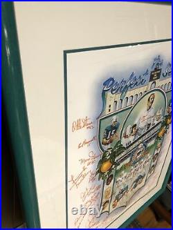 Miami Dolphins Perfect Season Signed Lithograph Poster 51/1972 Coa Ron Lewis