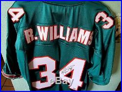 Miami Dolphins Ricky Williams Jersey Size Adult 52 Sewn Signed Nwot