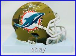 Miami Dolphins Tyreek Hill Autographed Camo Speed Mini Helmet JSA Authenticated
