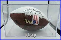 Miami Dolphins signed football by DAVE WANNSTEDT Auto? Inscribed Go Dolphins